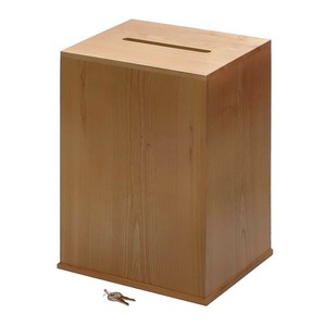 コレクト 入札箱 木製 生地塗 鍵付 M-501