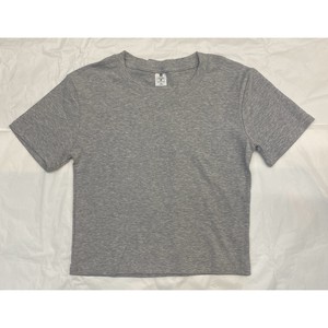【現品セール50%off】TS077s-lg-XL ショート丈半袖Tシャツ 無地 スリム カジュアル ラウンドネック