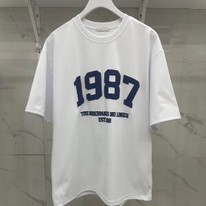 【2024春夏新作】1987発泡プリント半袖Tシャツ<ユニセックスアイテム>