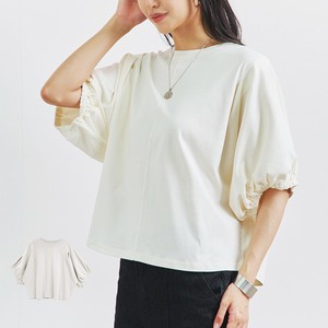 T-shirt Dolman Sleeve Pullover T-Shirt Puff Sleeve Tuck 【2024NEW】