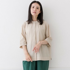 30％オフ【Crea delice】73241 ドビーバンドカラーブラウス