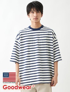 【2024春夏新作】USAコットンSUPER BIGポケットボーダーTシャツ