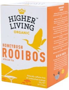 Higher Living Organic(ハイアーリビング) ルイボスハニーブッシュ 有機 ハーブティー 20TB(オーガニック)
