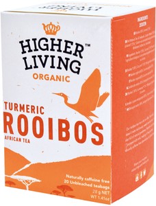 Higher Living Organic(ハイアーリビング)  ルイボスターメリック 有機 ハーブティー 20TB(オーガニック)