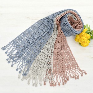 NEW☆リネンシルクで編むお花のストールキット　日本製　ハンドメイド  絹  手編み　レディース　KT-6