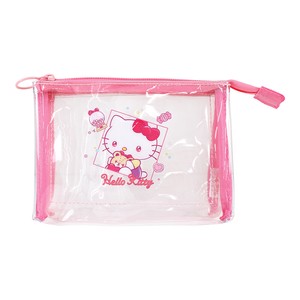 化妆包 Hello Kitty凯蒂猫 网眼 卡通人物 Sanrio三丽鸥 T'S FACTORY 透明