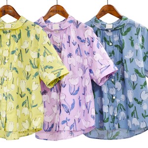 Button Shirt/Blouse Tulips Made in Japan