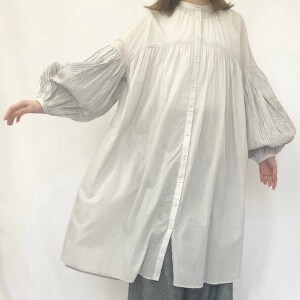 Button Shirt/Blouse Pintucked Made in India Sleeve