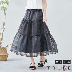 Skirt Design Sheer Check L 【2024NEW】