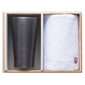 Imabari towel Cup/Tumbler Gift Set with Wooden Box