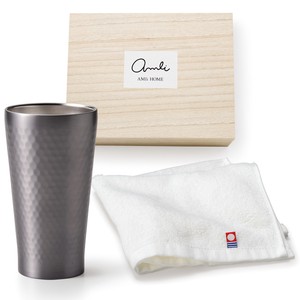 Imabari Towel Cup/Tumbler Gift Set with Wooden Box