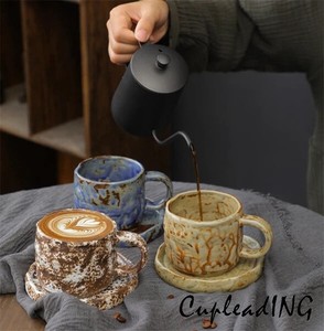 【定番商品】INSスタイル 粗陶 レトロ 陶磁器カップ マグカップ シンプル カップセット