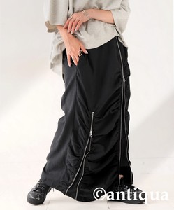 新作！[アンティカ]ジップデザイン ギャザースカート スカート レディース  PS-00495【ALL】