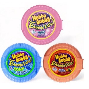 Hubba Bubba バブルガムテープ 3種類 オリジナル・ブルーラズベリー・タンジートロピカル味 56.7g