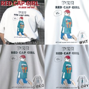 T 恤/上衣 冷感 印花 RED CAP GIRL