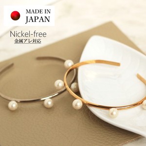 [SD Gathering] Gold Bracelet Pearl Jewelry Bangle Made in Japan