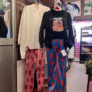 Full-Length Pant Floral Pattern Ladies' 2-colors