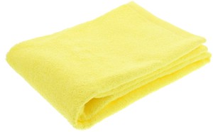 Bath Towel Yellow Face 34 x 85cm Made in Japan