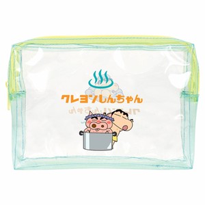 【先行受注】クレヨンしんちゃん クリアポーチ　銭湯しんちゃん／緑