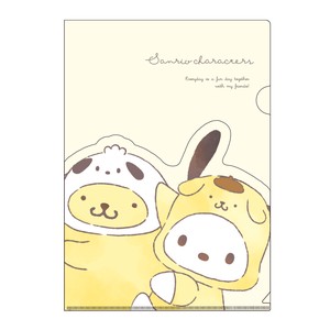 预购 资料夹/文件夹 口袋 卡通人物 Sanrio三丽鸥 模切 黄色