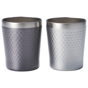 真空二重構造ステンレスサーモカップ（シルバー&グレー）2個セット【食器ギフト】【父の日】