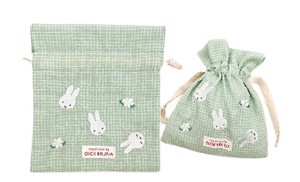 Small Item Organizer Series Miffy marimo craft Check Drawstring Bag