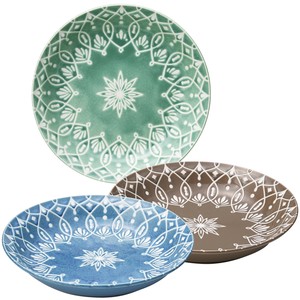 Mino ware Main Plate Tableware Gift Set Set of 3