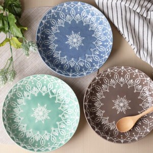 Mino ware Main Plate Tableware Gift Set Set of 3