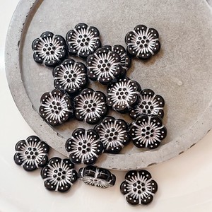 Handicraft Material sliver black Flowers 12mm