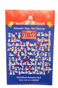 1996 Mcdonald's マクドナルド 101わんちゃん ポスター ロナルド アメリカン雑貨