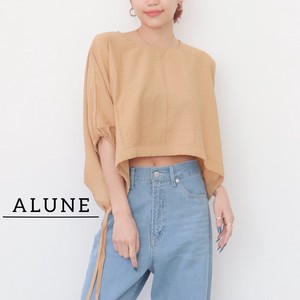 T-shirt Cropped Tops Ladies' Side Ribbon