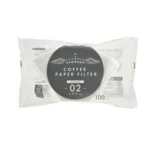 ペガサスコーヒーペーパーフィルター02W100枚　ホワイト PEF-02-100W