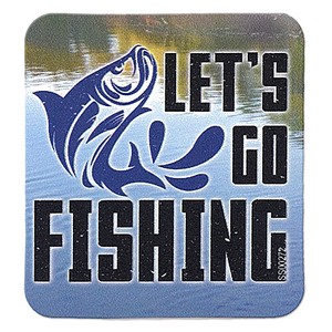 【ステッカー】LET'S GO FISHING FISH W/LAKE BKGD SJT-ST-SS00272