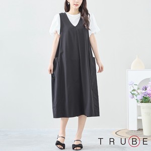 Casual Dress Pocket V-Neck L 【2024NEW】