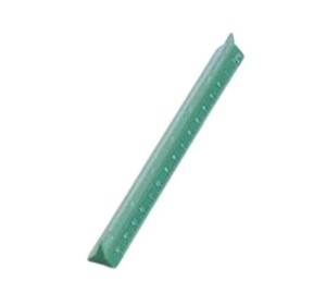 ドラパス カラー三角スケール 15CM 緑 16244