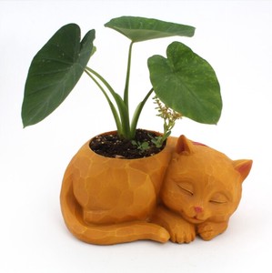 植木鉢 猫形  かわいい  陶器  BQ3759