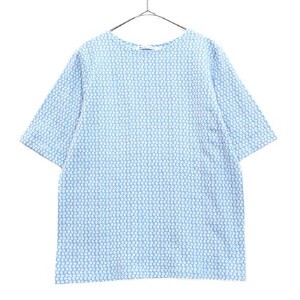 日本製/お花模様のジャガードTシャツ/半袖　144410