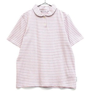 T-shirt Pullover Casual Border Short-Sleeve Made in Japan