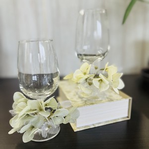 【数量限定】0500024　 flowerデコレーション  デコレーション ワイングラス