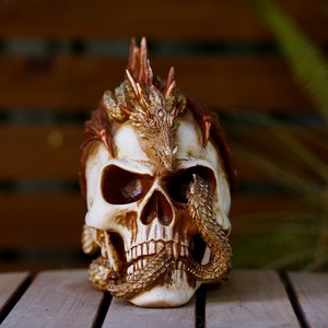 盤竜髑髏頭 置物 樹脂 ハロウィン BQ3778