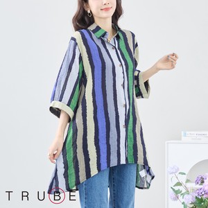 Button Shirt/Blouse Color Palette Stripe L 【2024NEW】