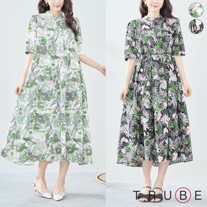 Casual Dress Stand-up Collar L One-piece Dress 【2024NEW】