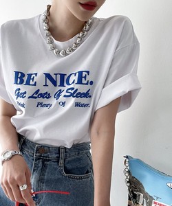 【2024春夏新作】BE NICE発泡レタリングTシャツ
