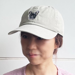 【2024春夏】 犬 アニマル フレンチブル 刺繍 ビンテージ風 キャップ 帽子 ユニセックス