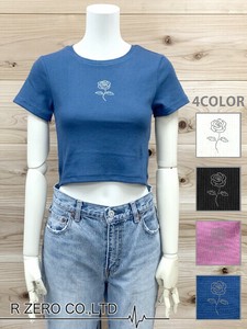 T-shirt Flower Ladies fashion Metallic