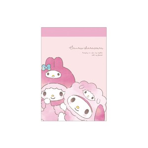 Memo Pad Pink Sanrio Characters