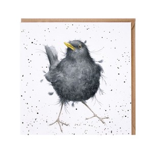 レンデール・デザイン　グリーティングカード　英国製　鳥　野鳥　黒ツグミ