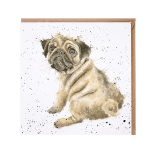 レンデール・デザイン　グリーティングカード　英国製　犬　パグ
