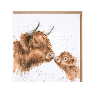 レンデール・デザイン　グリーティングカード　英国製　牛　ハイランド牛