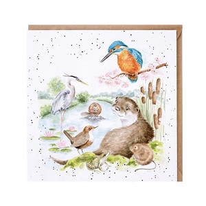 レンデール・デザイン　グリーティングカード　英国製　鳥　野鳥　カワセミ　カワウソ　ビーバー